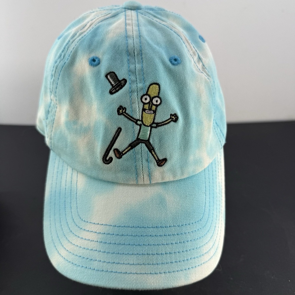 Rick And Morty Slideback Hat Blue OSFM Adjustable Embroidered Tie Dye
